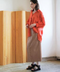 YECCA VECCA シャイニーツイルナロースカート