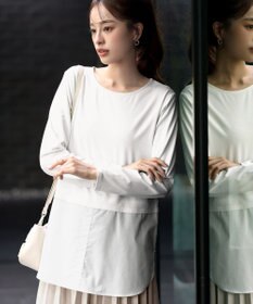 Tiaclasse 【安田美沙子さん着用・選べる裾】 レイヤードヘムカットソーTシャツ