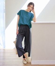 ANY 【手洗い可】ヨーロピアンリネンツイストスリーブブラウス