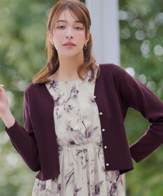 Tiaclasse 【2点セット】ニットボレロ＋花柄ワンピースセット