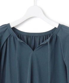 23区 L 【洗える】クリアトリコットジャージー ギャザーデザイン カットソー