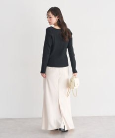 earth music&ecology 【予約】レーストリムリブニットプルオーバー