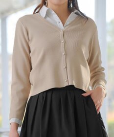 Tiaclasse 【2点セット】ニットボレロ＋花柄ワンピースセット