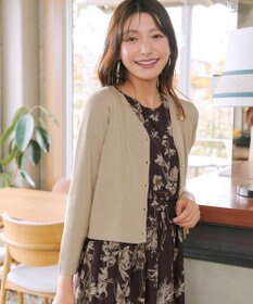 Tiaclasse 【2点セット】ニットボレロ＋花柄ワンピースセット