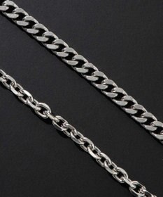 WEGO Mステンレスヘビーチェーンネックレス