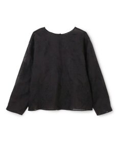 UNFILO 【前後着用可能の2WAY仕様】ボタニカル エンブロイダリー ブラウス ブラック