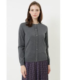 DAKS クルーネックウールニットカーディガン