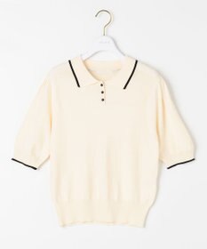 ANY SIS 【洗える】バイカラー ポロニット