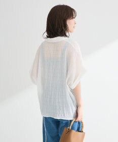 Green Parks シアーシャーリングフレンチスリーブシャツ