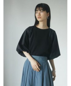 Green Parks armonia．袖布帛ニットプルオーバー