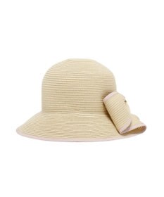 Maison de FLEUR 【手洗い可能】リボンスリットパイピングハット