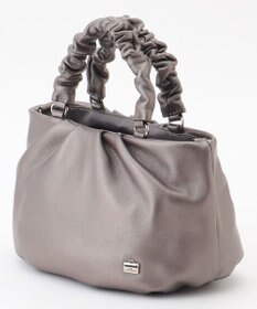 LA BAGAGERIE シープレザー ギャザーハンドル2wayラウンドトートバッグ