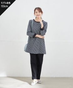 Tiaclasse 【ストレッチジョーゼット】スリットテーパードパンツ