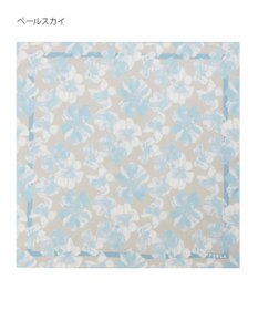 MOONBAT 【シルク100%】FURLA (フルラ) 花柄 シルクプリントスカーフ 65cm×65cm  UV対策 手洗い可能