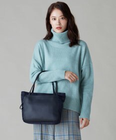 Y'SACCS ナイロン×レザー　スクエアトートバッグ Sサイズ