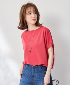 ANY 【洗濯機可/接触冷感/UVカット/アンチピリング】ドライポンチフレンチスリーブプルオーバー