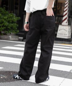 WEGO 【ユニセックス着用ITEM/SMLサイズ展開】デニムストレートパンツ