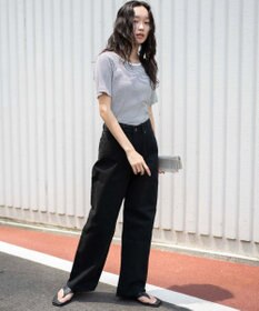 WEGO 【ユニセックス着用ITEM/SMLサイズ展開】デニムストレートパンツ