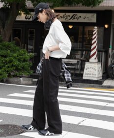 WEGO 【ユニセックス着用ITEM/SMLサイズ展開】デニムストレートパンツ