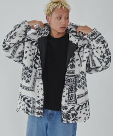 WEGO ボアパターンフードブルゾン