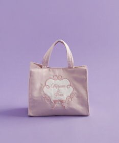 Maison de FLEUR コットンキャンディ刺繍トートバッグ