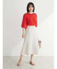 Green Parks 袖楊柳ドッキングニットプルオーバー