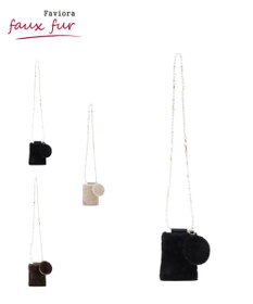 MOONBAT 【ファーバッグ 】パールショルダー スマホバッグ ポシェット フェイクファー