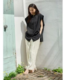 Green Parks ・ＥＬＥＮＣＡＲＥ　ＤＵＥバンドカラーノースリチュニック