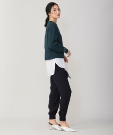 ICB L 【洗える】 ソフトカシミヤミックス 幾何学柄ニット