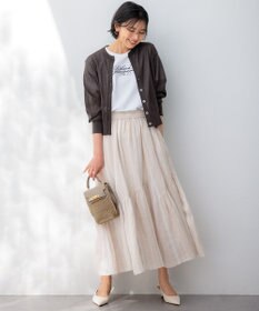 23区 【井波麻里衣さんコラボ】カリグラフィー 刺繍 Tシャツ