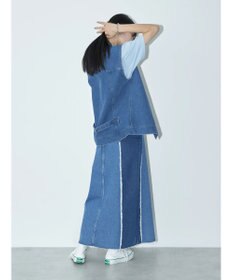 earth music&ecology Ｌｅｅ×ｅ．ｍ．ａ．ｅ　切替デニムスカート