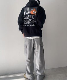 WEGO BENDAVISブリッジグラフィックプルパーカー