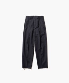 ATON WOOL LINEN SHARKSKIN | テーパードタッグパンツ