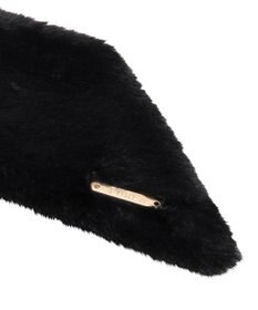 MOONBAT FURLA（フルラ）ファーティペット 差し込み 三角 ロゴプレート付 ファーマフラー フェイクファー