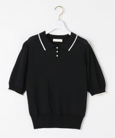 ANY SIS 【洗える】バイカラー ポロニット