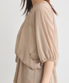 earth music&ecology レイヤードライクドット柄ブラウス