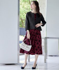 Tiaclasse 【安田美沙子さん着用・洗える】フラワーフロッキーワンピース