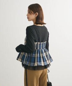 Green Parks ・ＳＵＧＡＲ　ＳＰＯＯＮ　チェックペプラムビスチェ