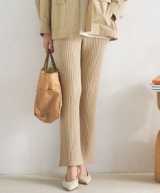 23区 L 【SLOW/一部店舗限定】ホールガーメント リブニット パンツ