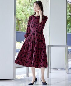 Tiaclasse 【安田美沙子さん着用・洗える】フラワーフロッキーワンピース