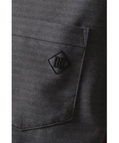 DAKS DAKS GOLF ボーダー冷感リネンミックス 半袖ポロシャツ