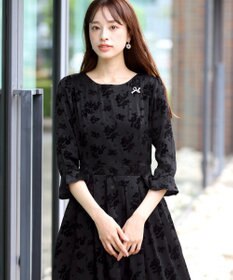 Tiaclasse 【安田美沙子さん着用・洗える】フラワーフロッキーワンピース