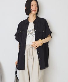 AMERICAN HOLIC メタルボタンウエストドロストシャツ