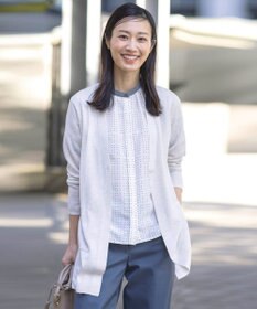 J.PRESS LADIES L 【洗える】Vis/Peスパーク ミディ丈 カーディガン