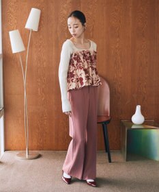 earth music&ecology ベロアフラワービスチェ