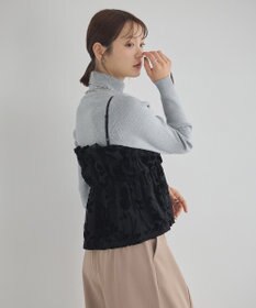 earth music&ecology ベロアフラワービスチェ