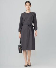 J.PRESS LADIES L 【洗える】T/Rウォッシャブルギャバ パール釦 ワンピース