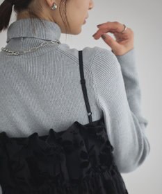 earth music&ecology ベロアフラワービスチェ