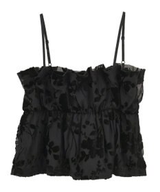 earth music&ecology ベロアフラワービスチェ