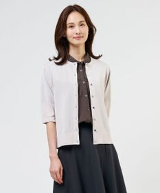 J.PRESS LADIES COTTON ACETATE DRY クルーネック カーディガン